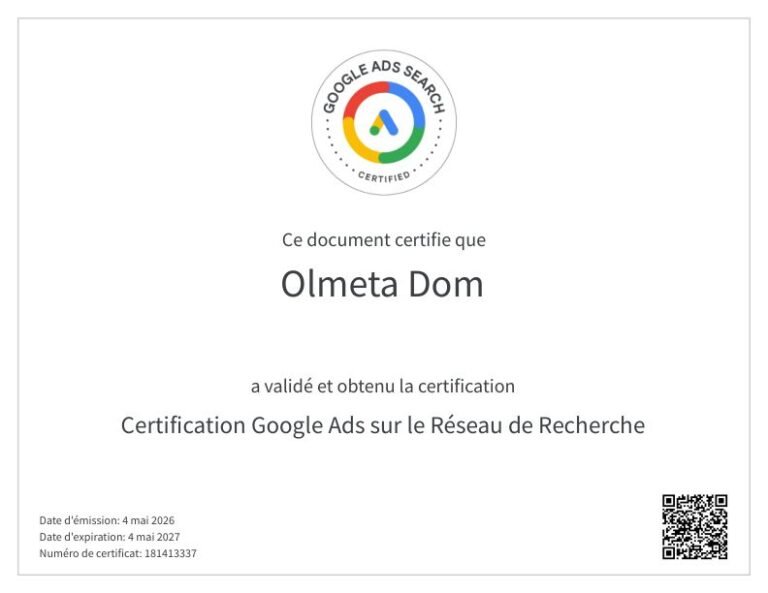 Google Ads Search Certification