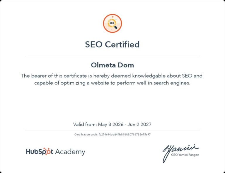 SEO Certification